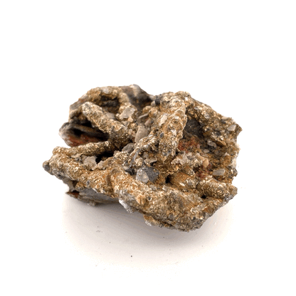 Pyrite with Quartz & Calcite, Morocco, 6.5x5.5x2.5cm, 132gr