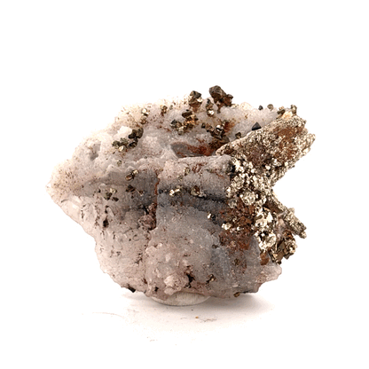 Pyrite on Quartz from Morocco, 7x5x3.5cm, 111gr