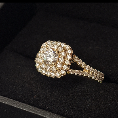 10k, 4.1mm 0.25ct Lab Created Diamond Ring, 0.5 cttw, Size 6 3/4