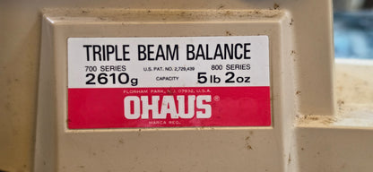 USED - OHAUS Triple Beam Balance, 7000 Series 2610gr