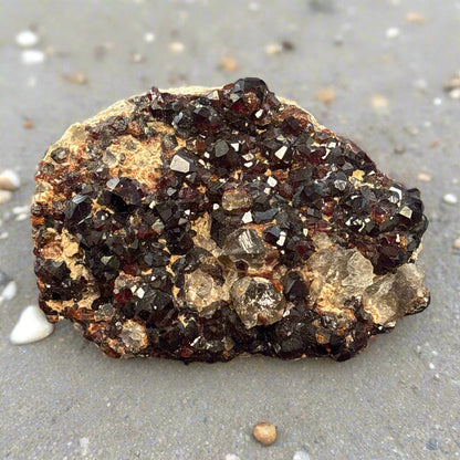 Garnet Specimen on Smokey Quartz, 253.8gr, China