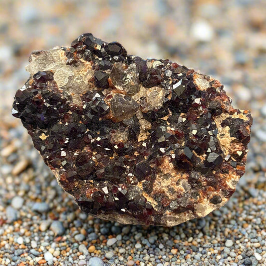 Garnet Specimen on Smokey Quartz, 253.8gr, China