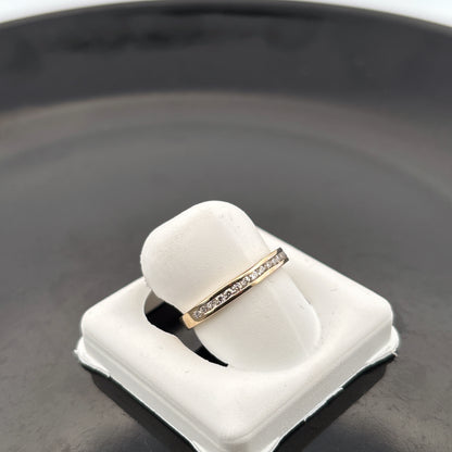 18k Diamond Wedding Band, 1/4cttw, EF, SI1, 2gr