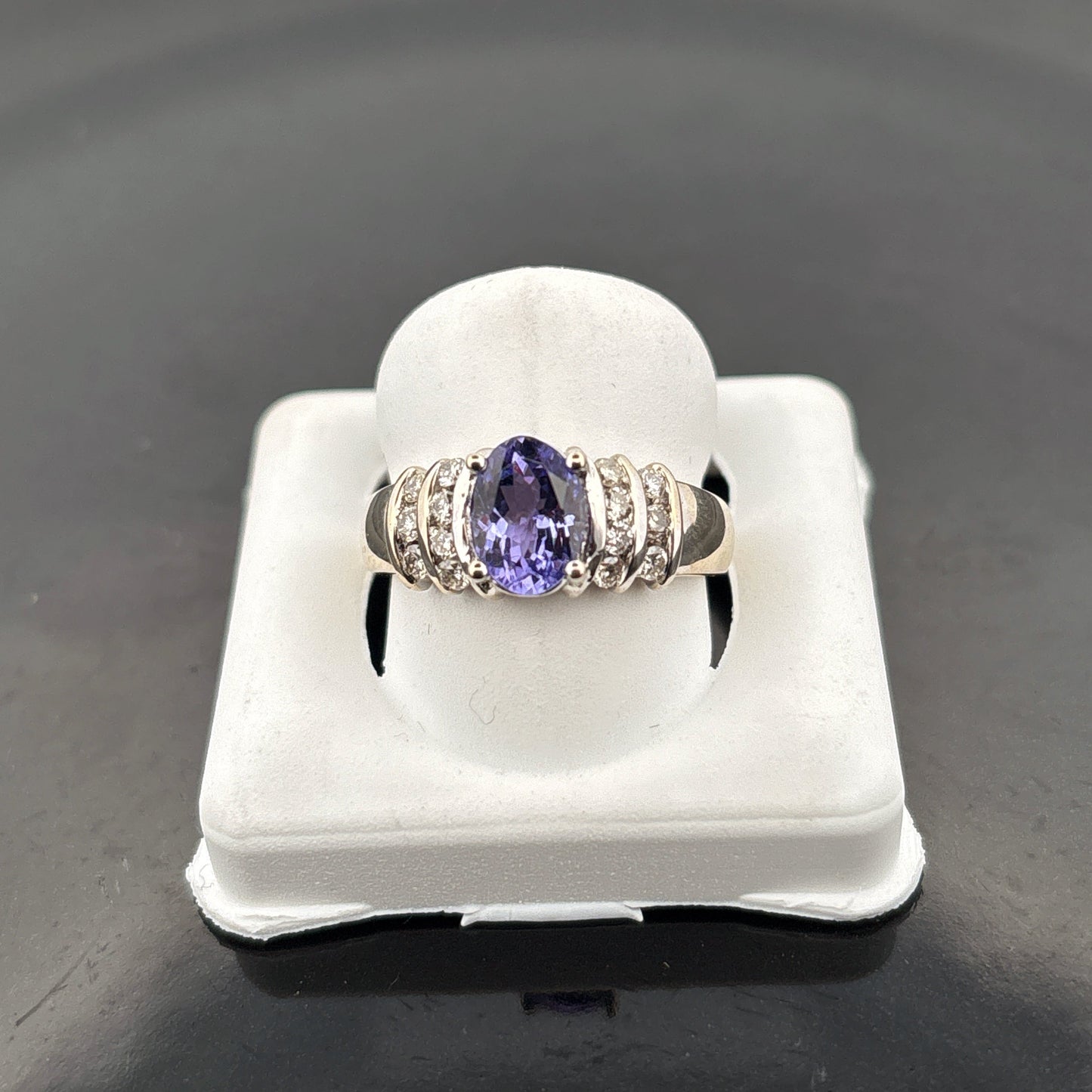 14K Tanzanite & Diamond Ring, Size 6