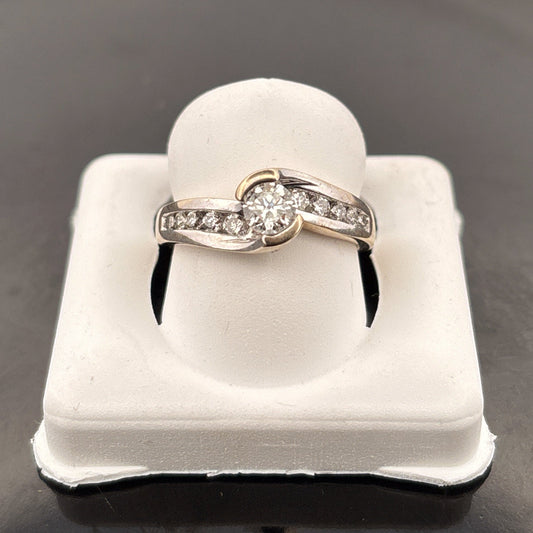 14k Diamond Ring, 1/2cttw, HIJ, SI, 3.46gr