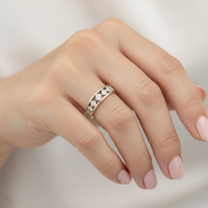 14k Diamond Band, 3/4cttw, H, I1, 3.38gr