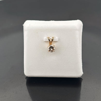 14k Diamond Pendant, 1/4ct, TLB, I1, .24gr