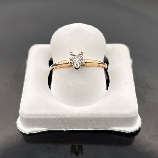 14k Diamond Heart Ring, 1/4ct, EWS, 1.53gr