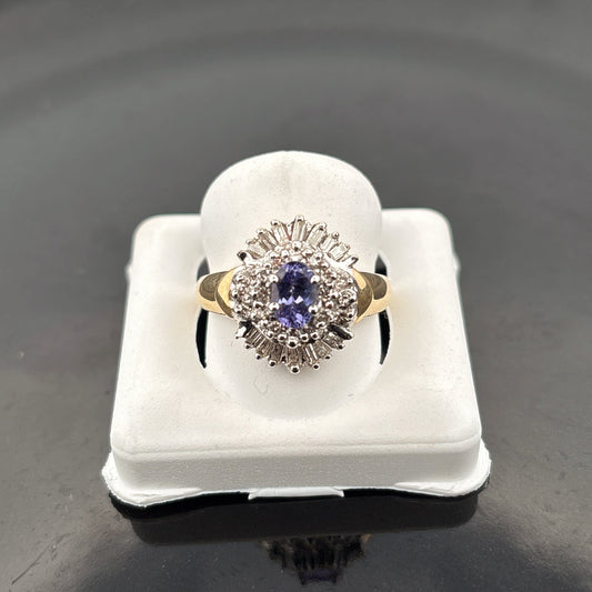 14K Tanzanite & Diamond Ring, 5.28gr