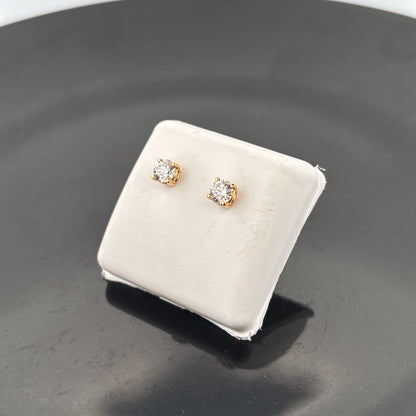 Cruelty Free Lab Grown 14K Diamond Stud Earrings, DF, VS1, 1.14cttw