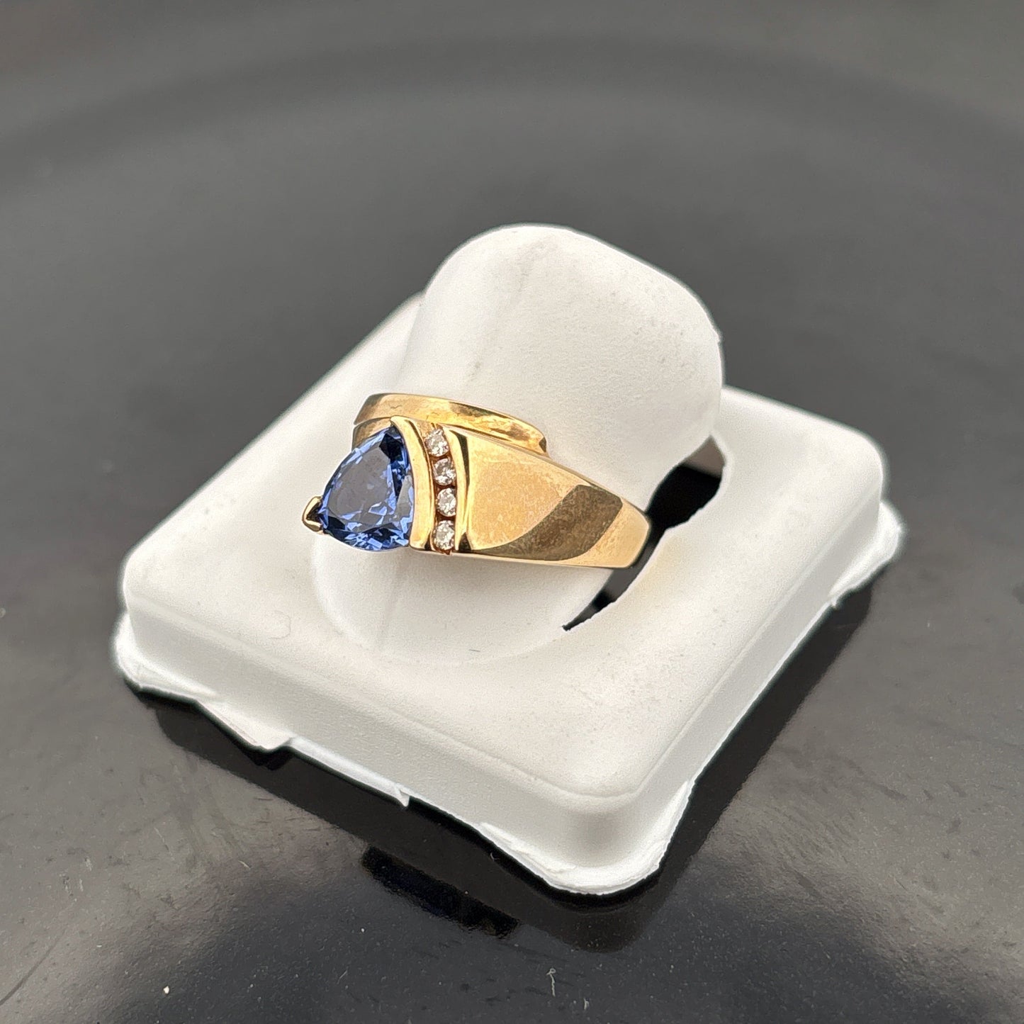 14K Tanzanite & Diamond Ring, GH, SI - 4.2gr