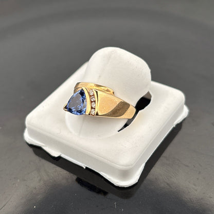 14K Tanzanite & Diamond Ring, GH, SI - 4.2gr