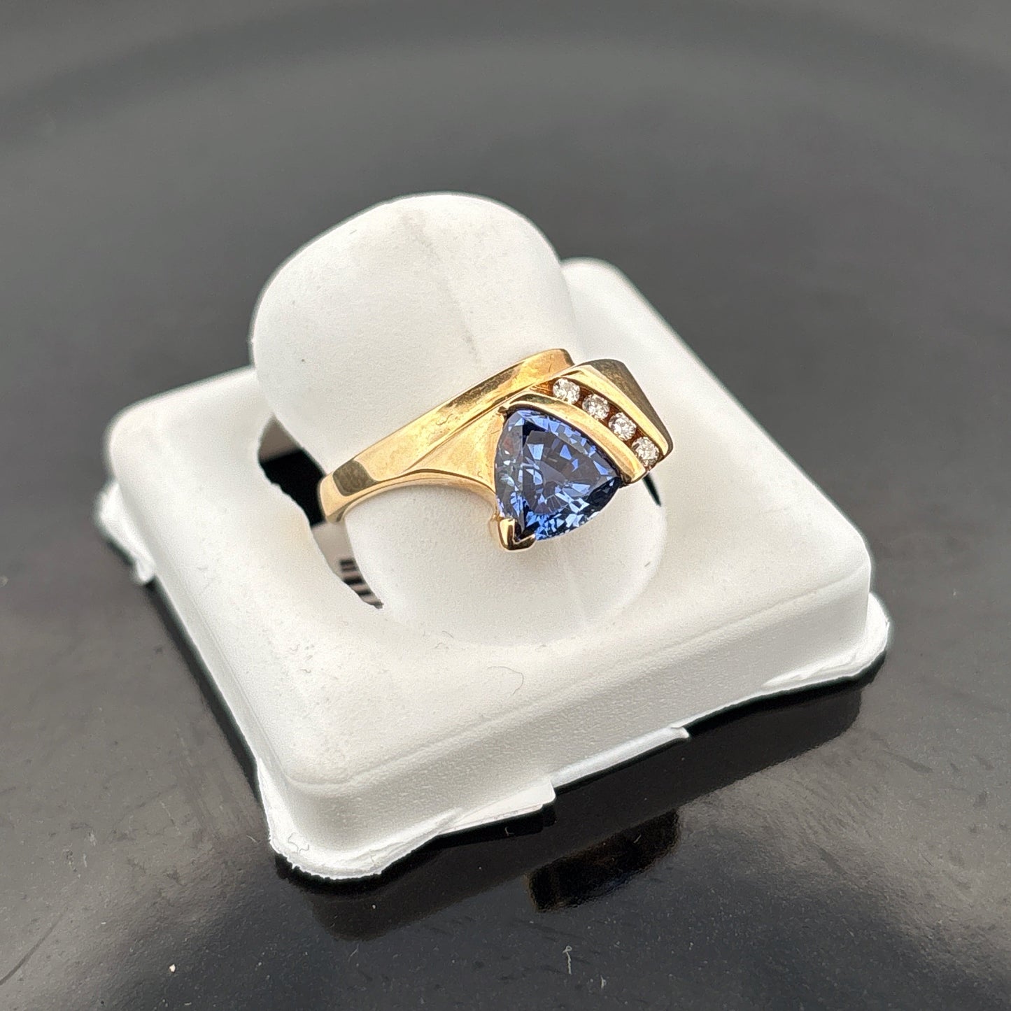14K Tanzanite & Diamond Ring, GH, SI - 4.2gr