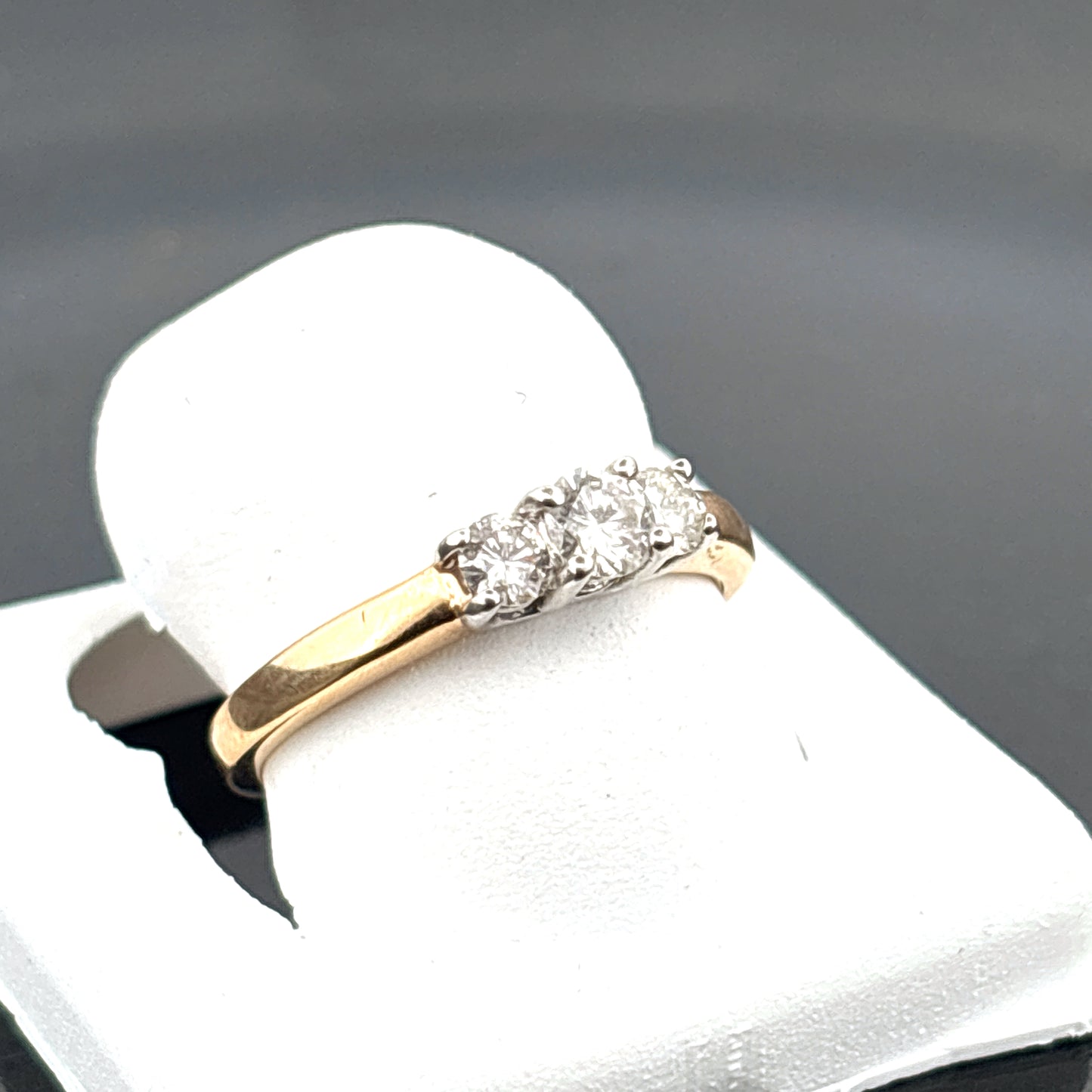 14k 2-Tone Gold Diamond Ring, 1/2cttw, GH, SI1, Size 7