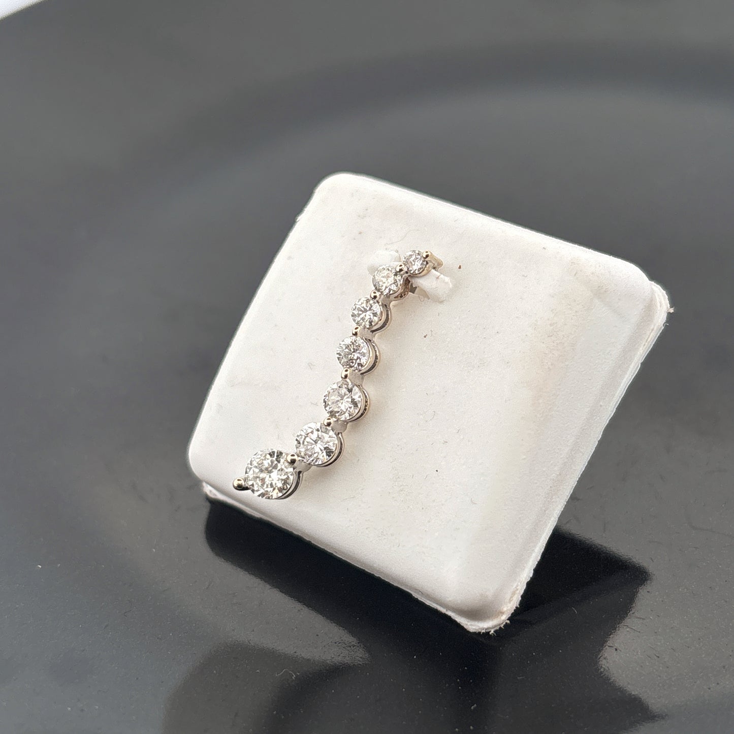 14K Diamond Teardrop Pendant, 1cttw, H, I1, 1.56gr