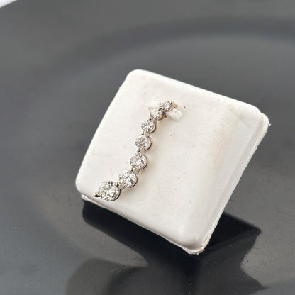 14K Diamond Teardrop Pendant, 1cttw, H, I1, 1.56gr