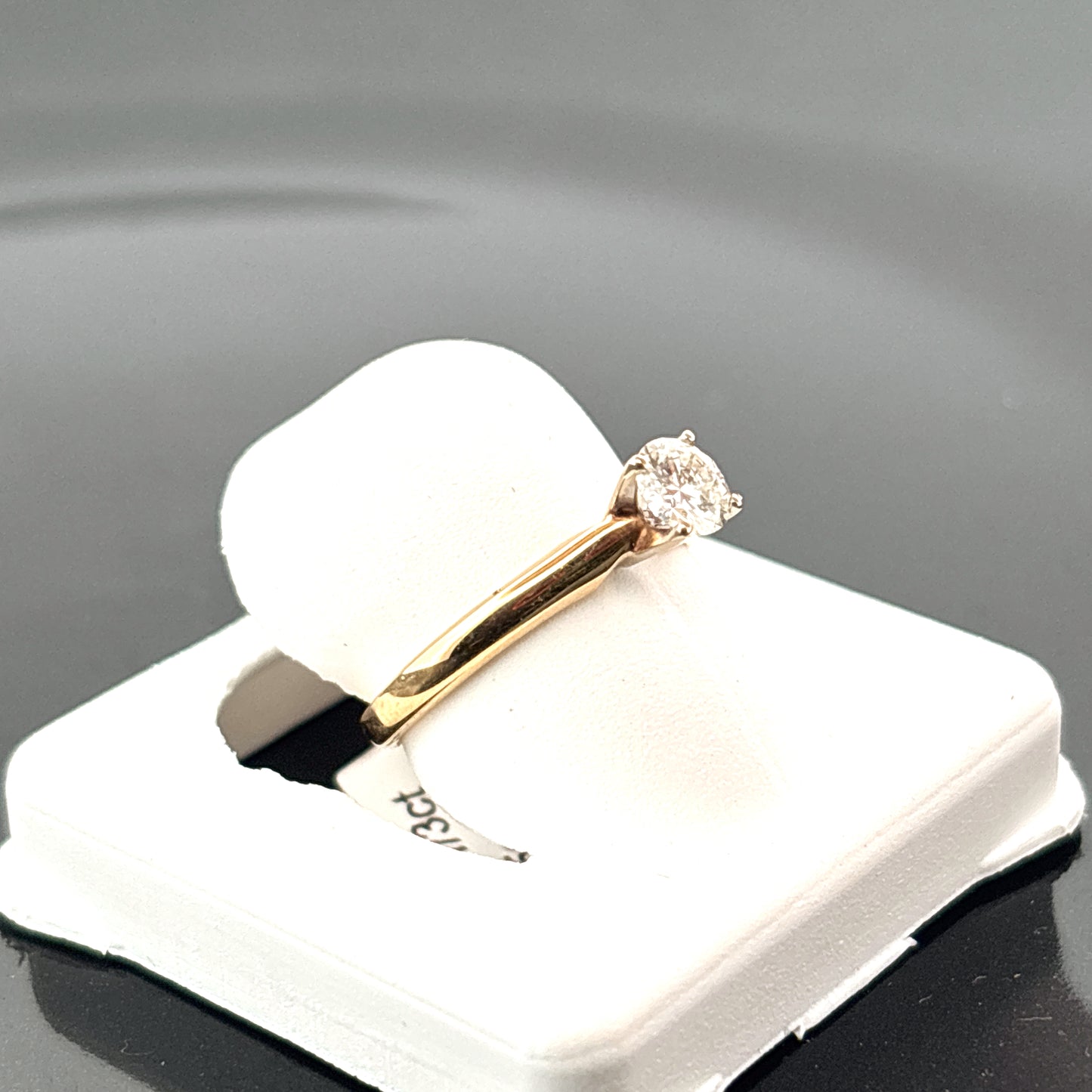 14K Diamond Ring, 1/3ct, H, I1 , Round, 1.85gr