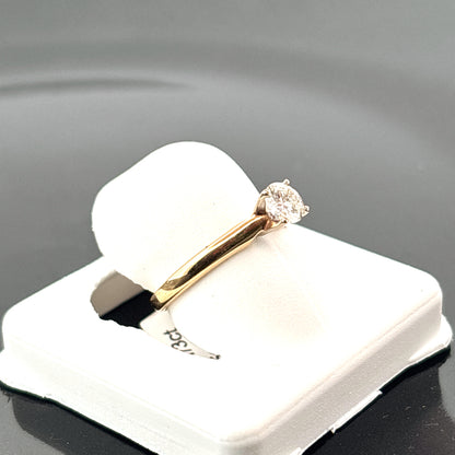 14K Diamond Ring, 1/3ct, H, I1 , Round, 1.85gr