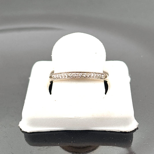 18K Diamond Wedding Band, 0.15cttw, GH,SI1 - 2.93gr