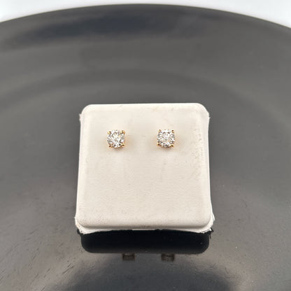 Cruelty Free Lab Grown 14K Diamond Stud Earrings, DF, VS1, 1.14cttw