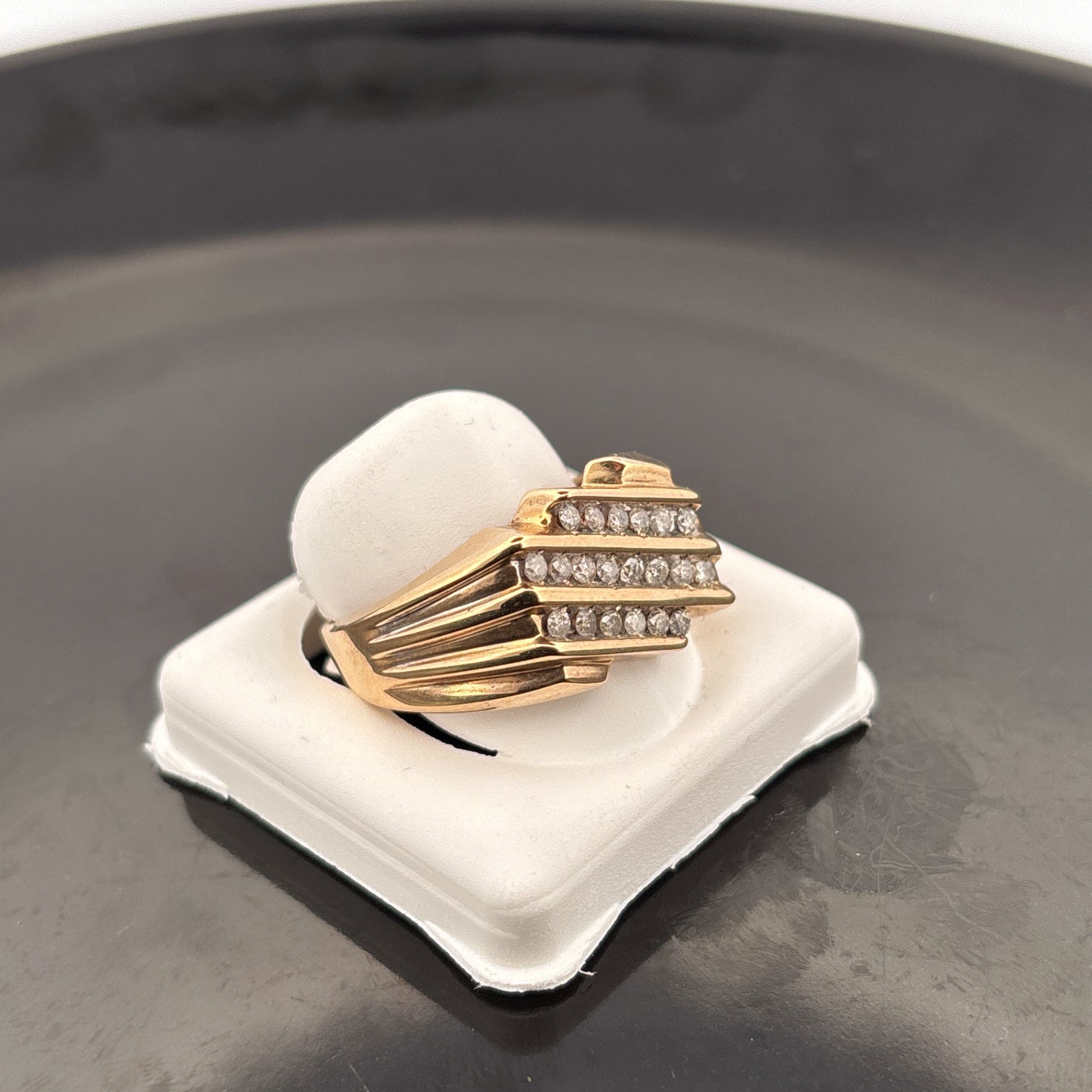 14k Diamond Mens Ring, 1/2cttw, GH, I1, 5.48gr