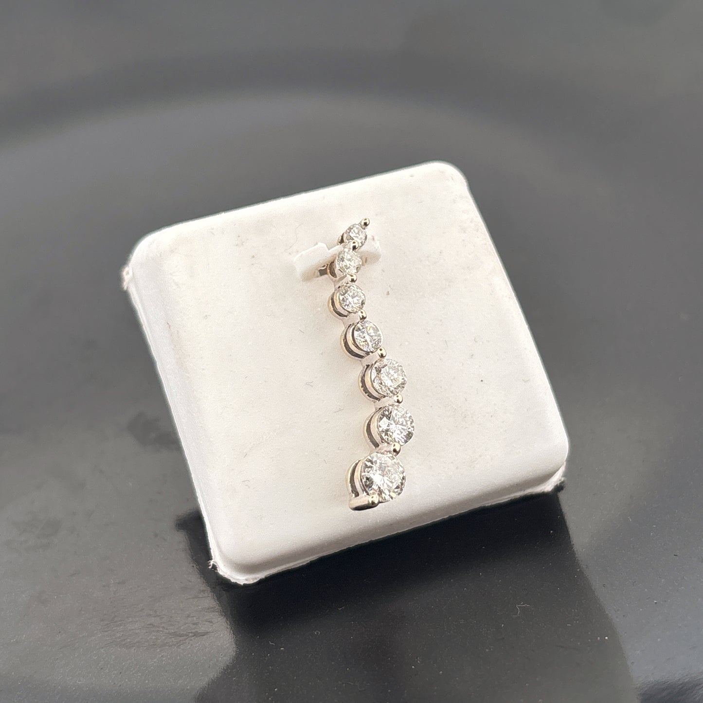 14K Diamond Teardrop Pendant, 1cttw, H, I1, 1.56gr