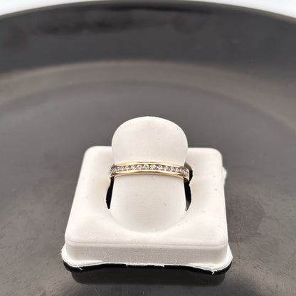 18k Diamond Wedding Band, 1/4cttw, EF, SI1, 2gr