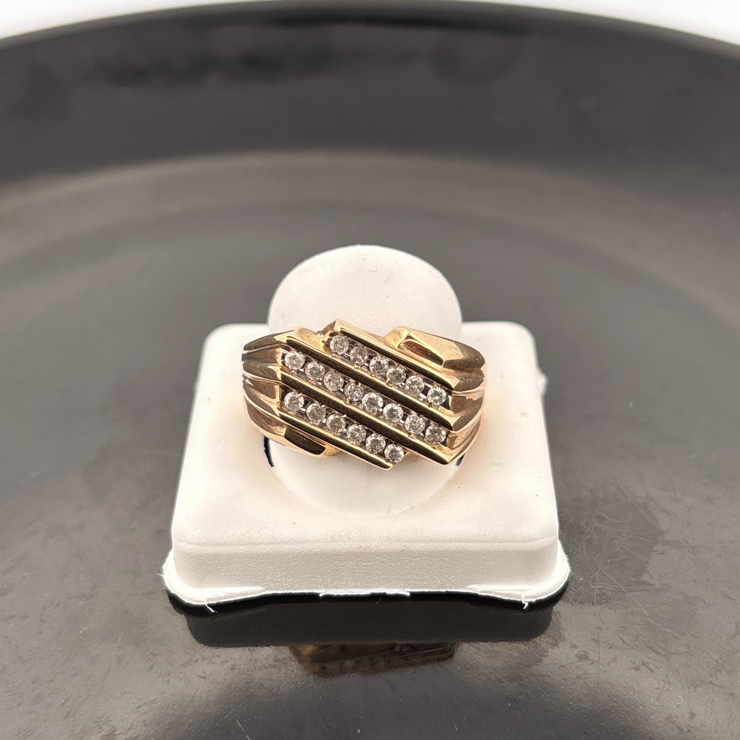 14k Diamond Mens Ring, 1/2cttw, GH, I1, 5.48gr