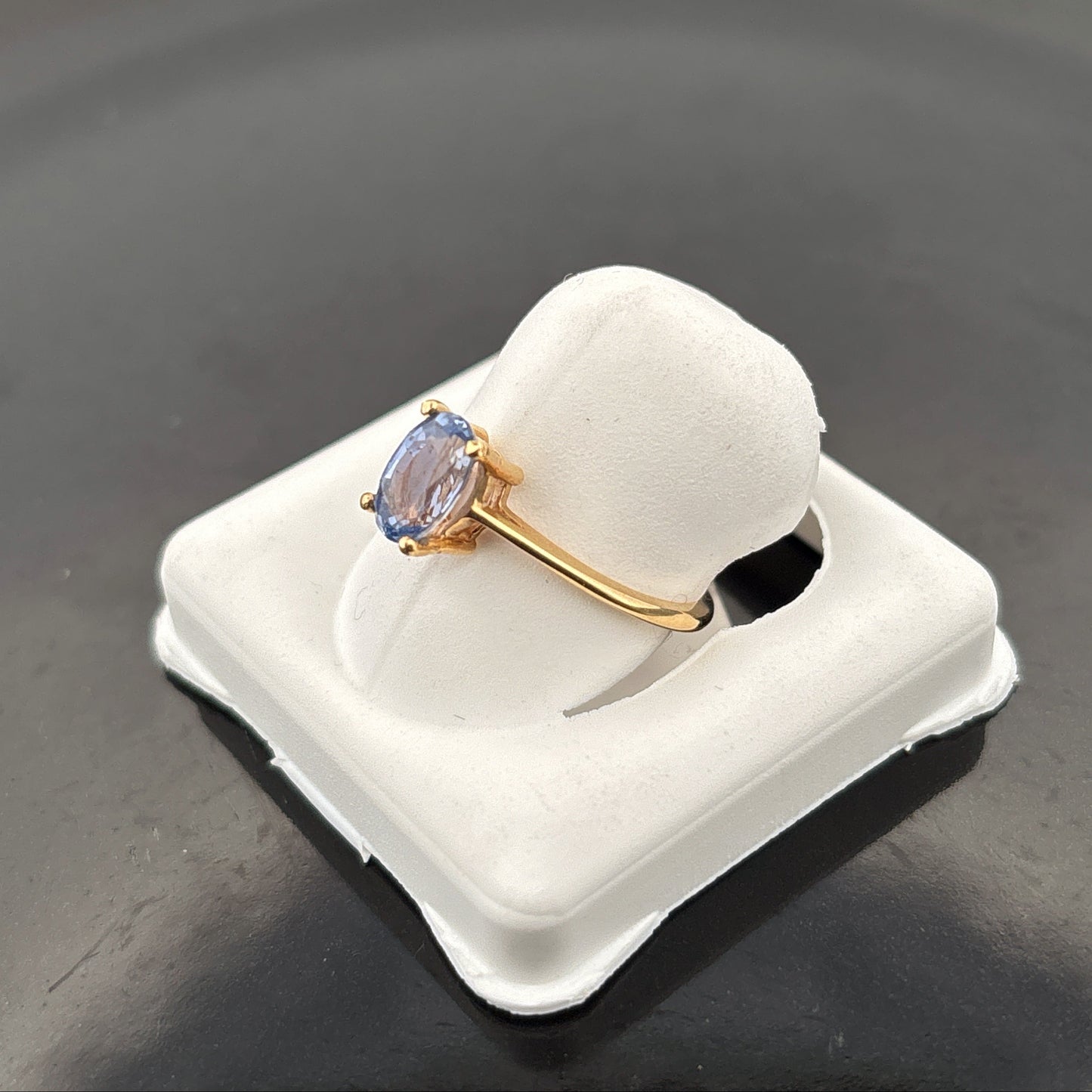 14K Tanzanite Ring, 0.63ct, 7x4.3mm - 1.67gr