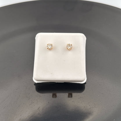 14K Diamond Stud Earrings, 1/3cttw, LM, SI1, .70gr