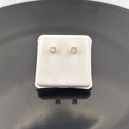 14K Diamond Stud Earrings, 1/3cttw, LM, SI1, .70gr