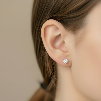 14K Diamond Stud Earrings, 1/4cttw, HI, SI1, 0.56gr