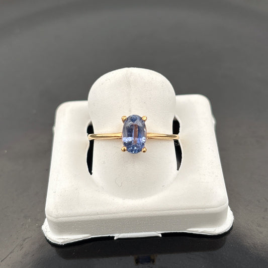 14K Tanzanite Ring, 0.63ct, 7x4.3mm - 1.67gr