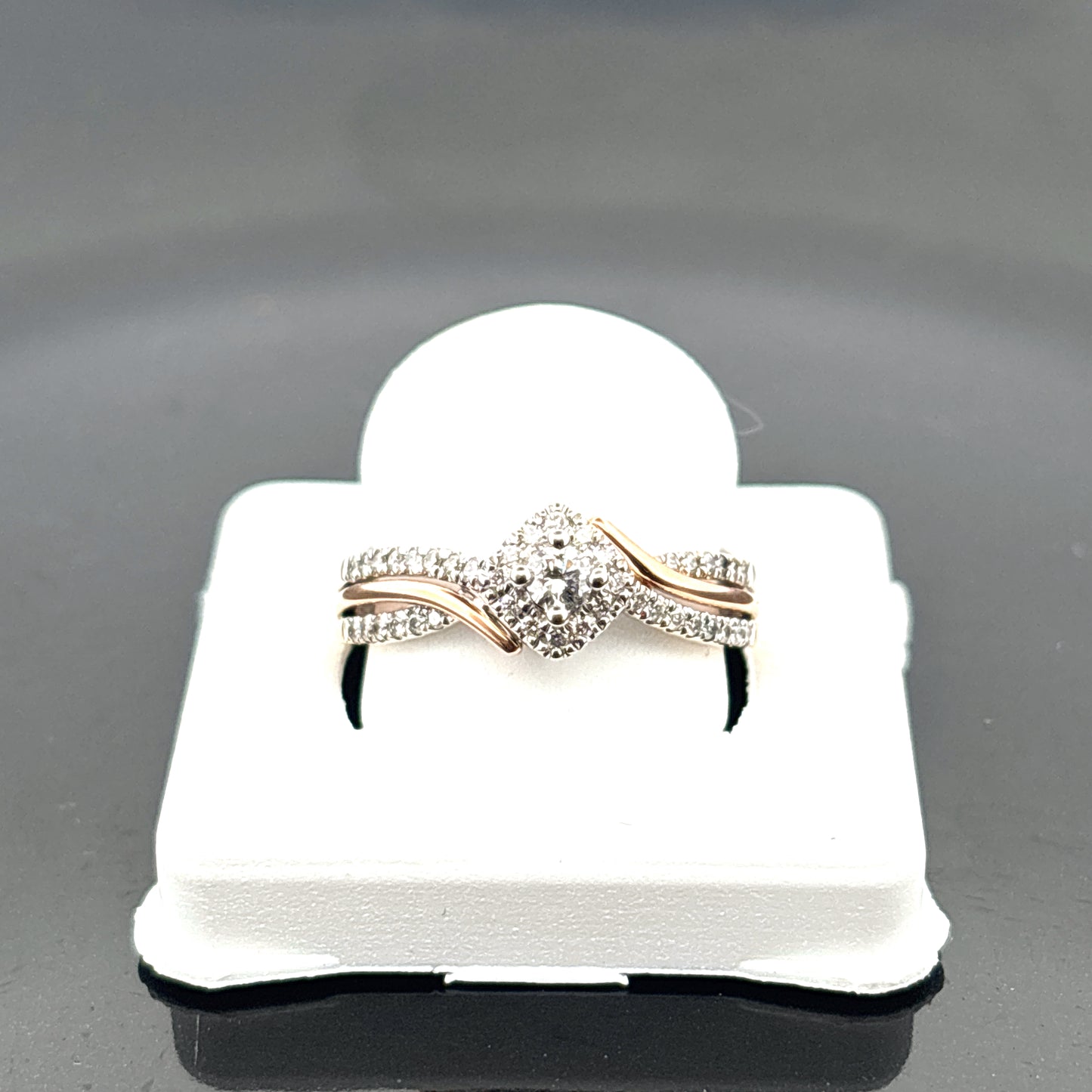 14K 2-Tone Diamond Ring, 1/2cttw, GH, SI1, 4.28gr