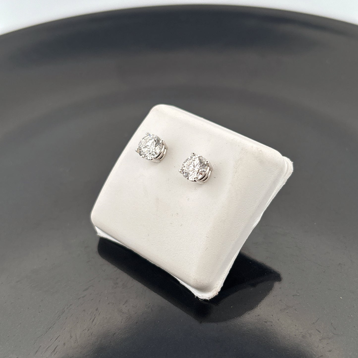 Cruelty Free Lab Grown 14K Diamond Stud Earrings, 1 1/2cttw, EF, VVS1