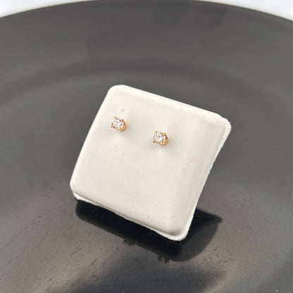 14K Diamond Stud Earrings, 1/4cttw, HI, SI1, 0.56gr