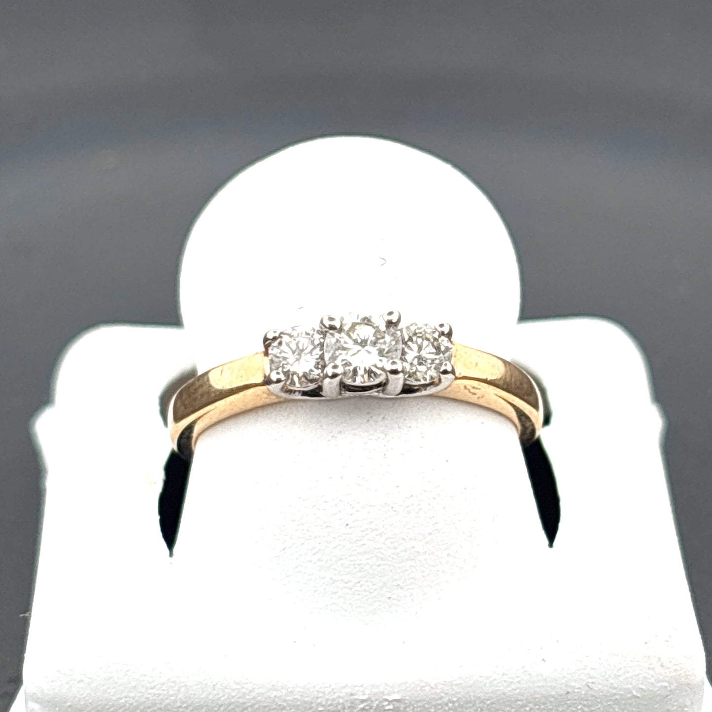 14k 2-Tone Gold Diamond Ring, 1/2cttw, GH, SI1, Size 7