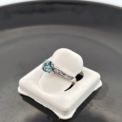 Certified Lab Grown Diamond Ring, 14k, 1.27cttw, FB, VS2, Ideal Cut, Size 6 1/2