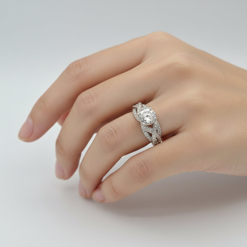 14K Lab Grown Diamond Ring, 1 1/3cttw, EF, VS, Valina