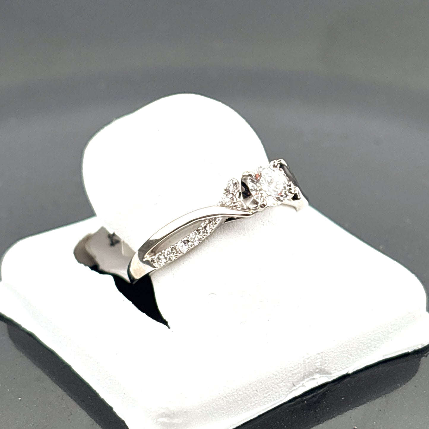 0.37cttw Lab Grown Diamond Ring, 14k White Gold