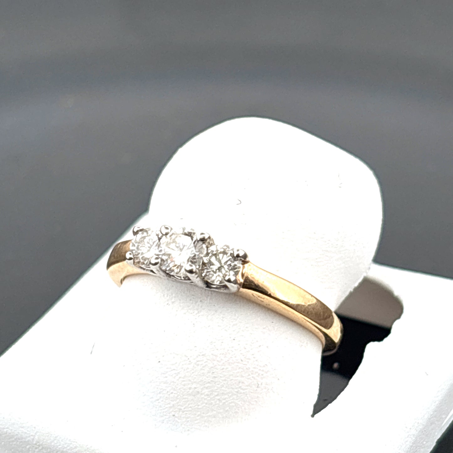 14k 2-Tone Gold Diamond Ring, 1/2cttw, GH, SI1, Size 7