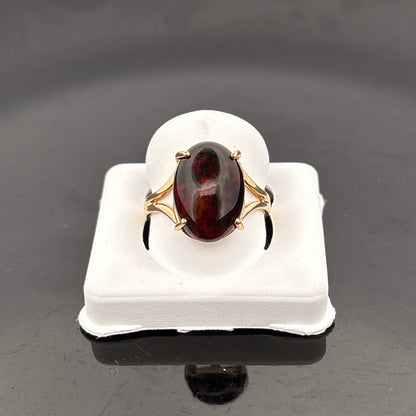 10K Etheopan Chocolate Opal, 14.75x10.5mm, Color Enhanced