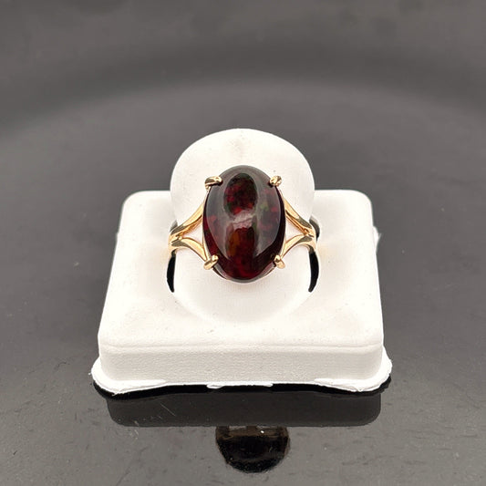 10K Etheopan Chocolate Opal, 14.75x10.5mm, Color Enhanced