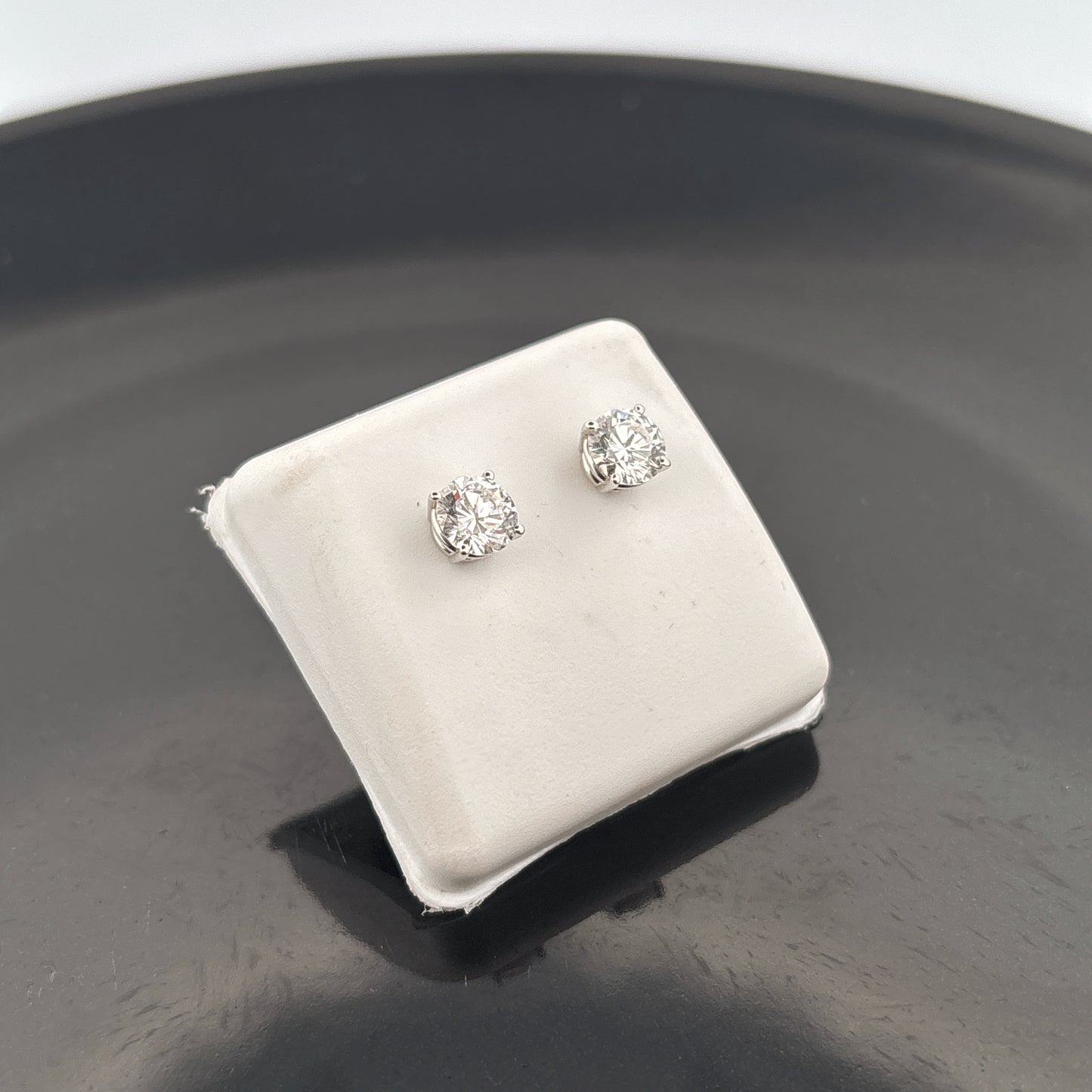 Cruelty Free Lab Grown 14K Diamond Stud Earrings, 1 1/2cttw, EF, VVS1