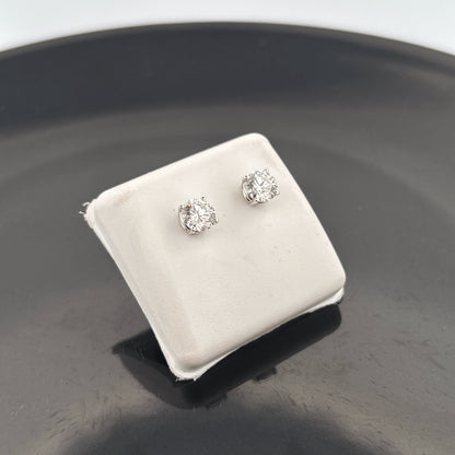 Cruelty Free Lab Grown 14K Diamond Stud Earrings, 1 1/2cttw, EF, VVS1