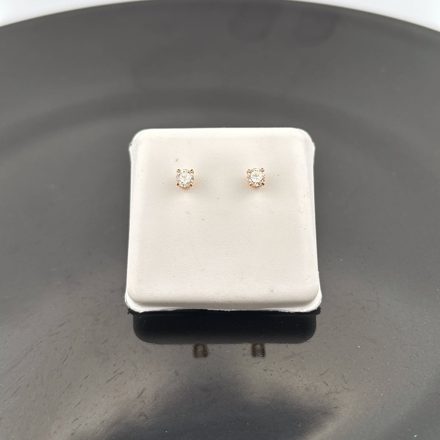 14K Diamond Stud Earrings, 1/4cttw, HI, SI1, 0.56gr