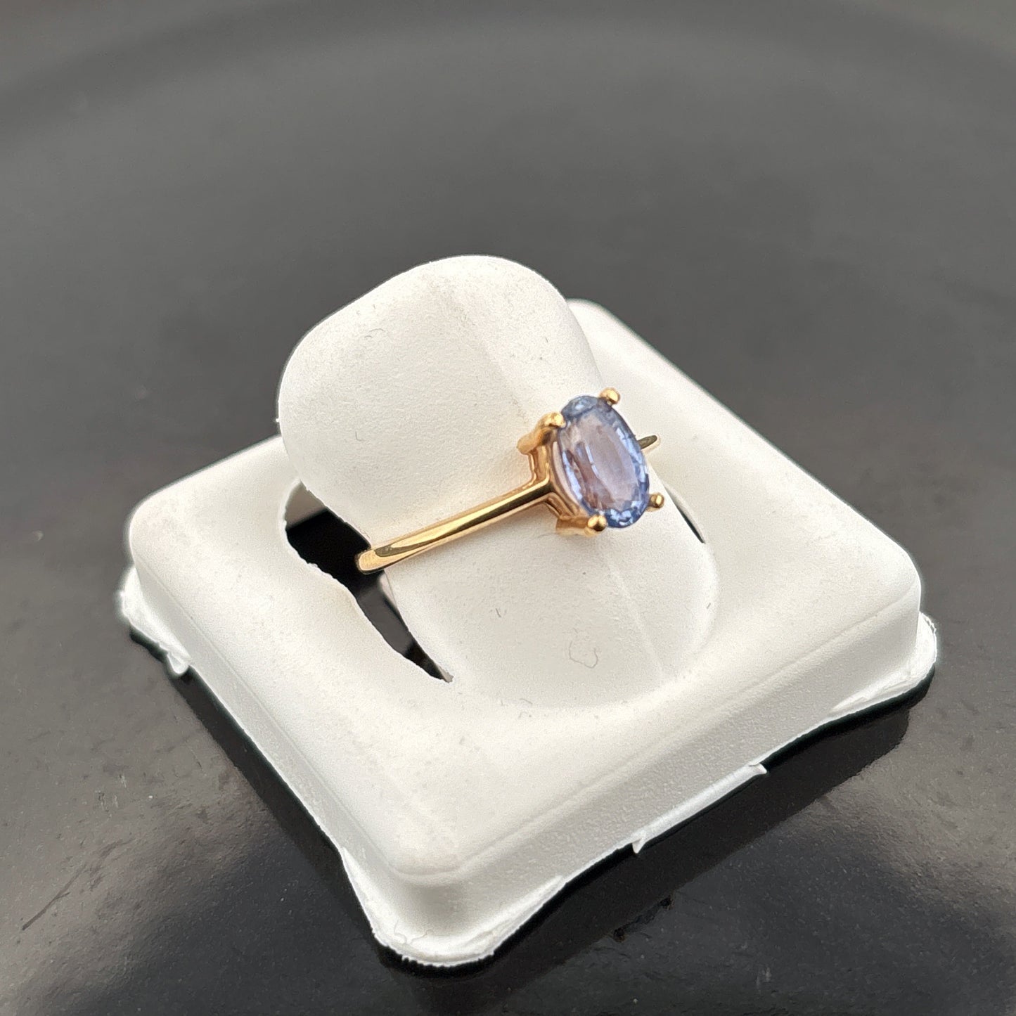 14K Tanzanite Ring, 0.63ct, 7x4.3mm - 1.67gr