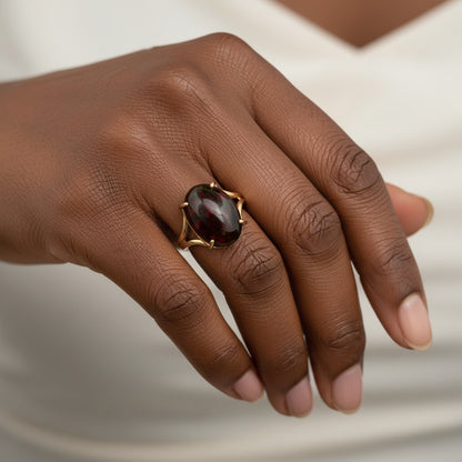 10K Etheopan Chocolate Opal, 14.75x10.5mm, Color Enhanced