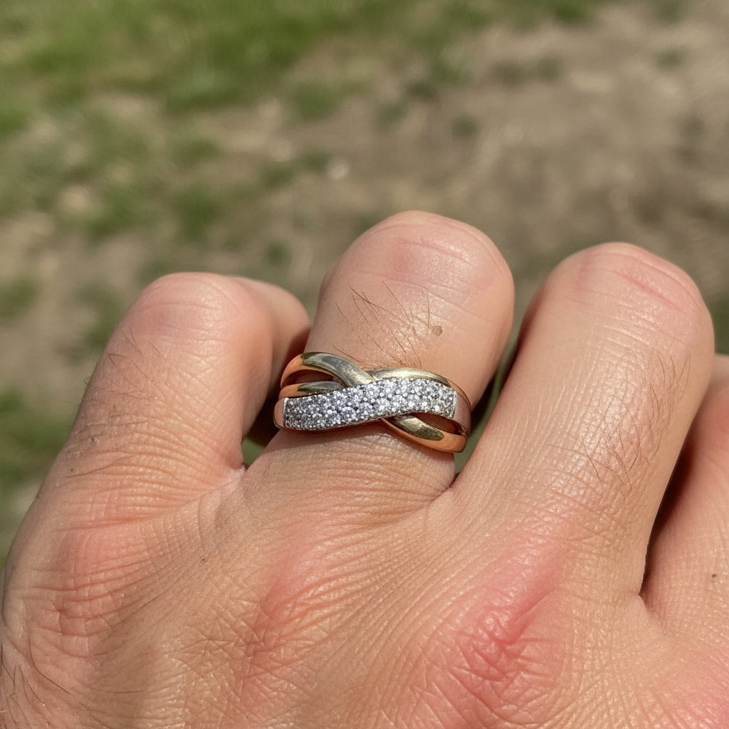 14k Mens Diamond Ring, 1/2cttw, GH, VS2/SI1, 5.8gr