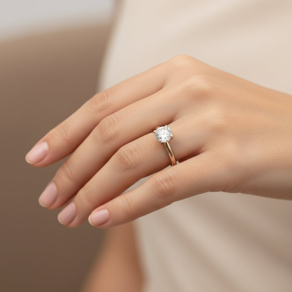 14k Diamond Solitare, 1ct, IJ, I1, 2.45gr